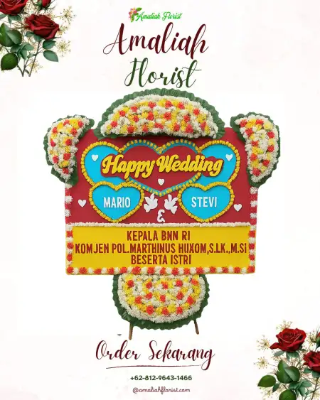 Papan Bunga Pernikahan Sungai Mandau